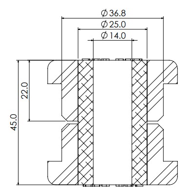 2 x Nissan X-Trail T33 (21-25), Rogue T33 (21-25), Qashqai J12 (21-25) Rear Shock Absorber - Lower Bushing - Image 2